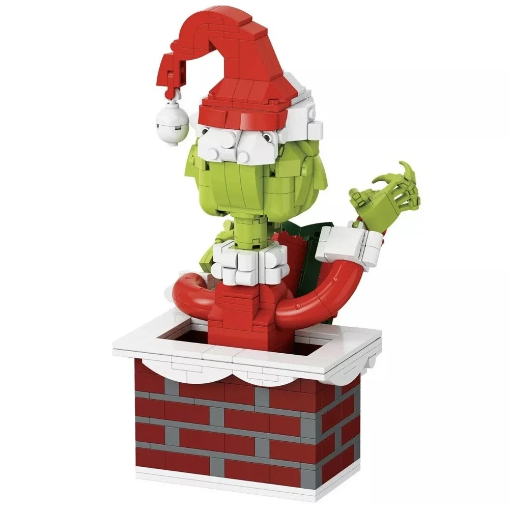 The Chimney Grinch Building Kit 504-Plastic Pcs Set CHRISTMAS Brick Building Set